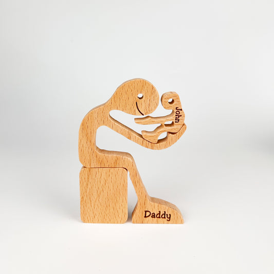 Single Dad/Mom - Wooden Carvings